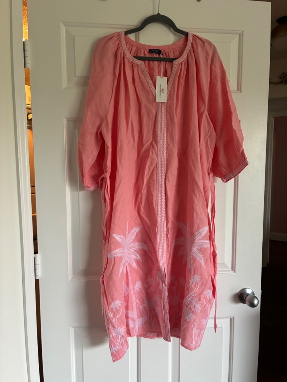 NWT Vineyard Vines Palm Beach pink midi coverup dress M L - Picture 3 of 12